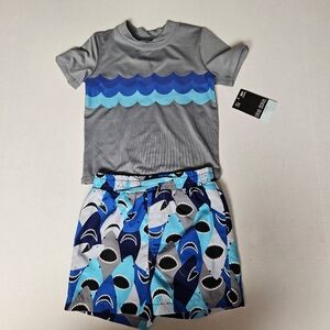 Kids Swim Set - Gray and Blue Okie‎ Dokie 18M